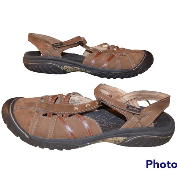 Jambu All Terra Design Leather Upper Sandals Women 8M Cherry - Picture 8 of 10